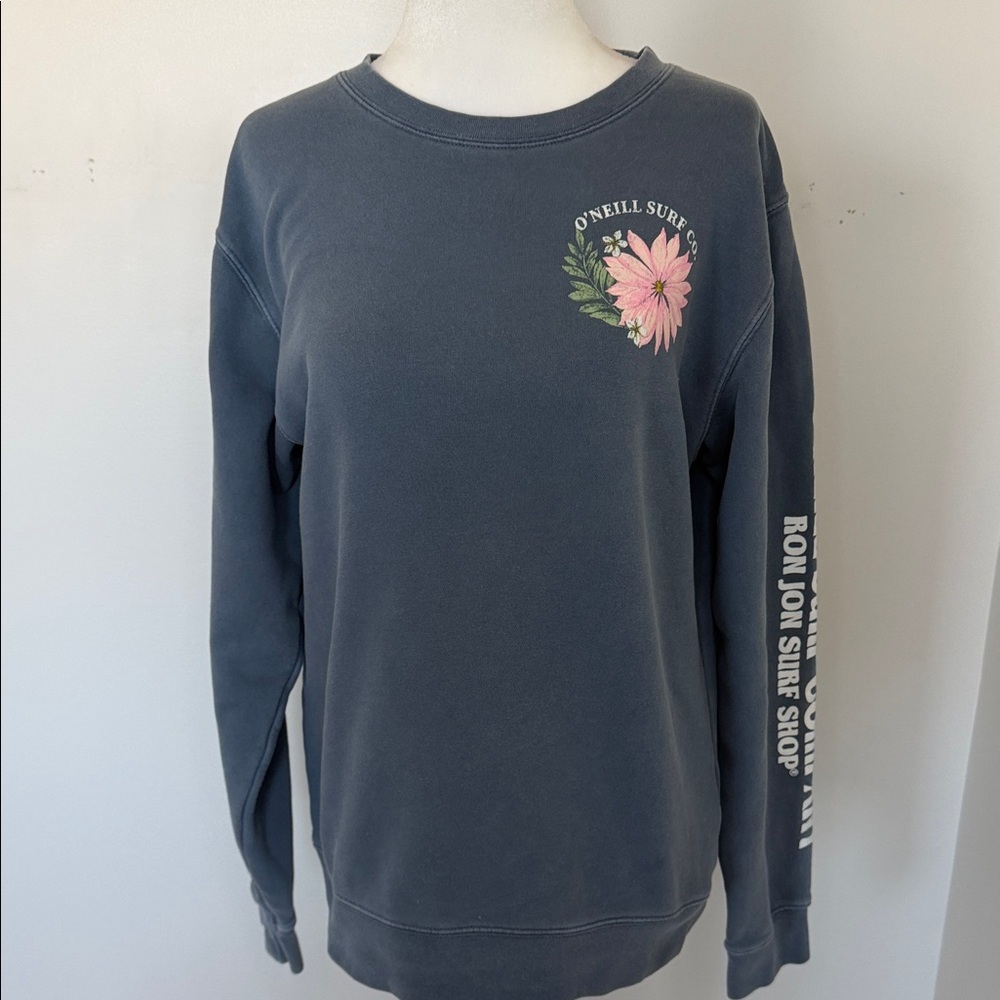 O'Neill RON JON women’s  Floral Graphic Crewneck Sweatshirt size Xs